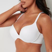 Ambrielle Everyday Underwire Push Up T-Shirt Plunge Bra-306754