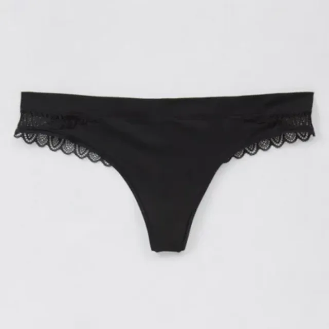 Ambrielle Satin With Lace Thong Panty - JCPenney