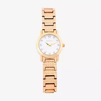 Elgin Womens Crystal Accent Gold Tone Bracelet Watch Eg180011st