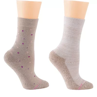 Dr.Motion Compression Diabetic 2 Pair Crew Socks Womens