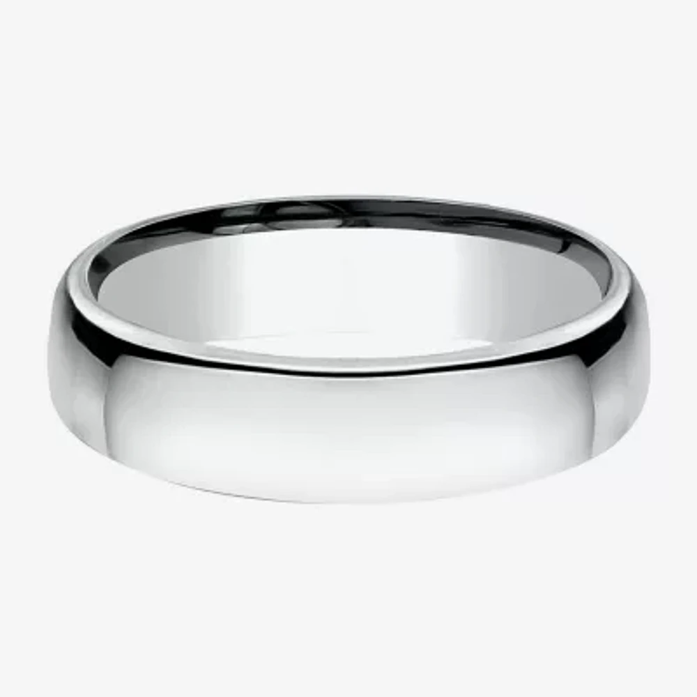 5.5MM 10K White Gold Wedding Band