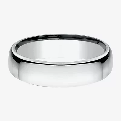 5.5MM 10K White Gold Wedding Band