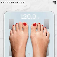 Sharper Image Digital Bathroom Scale, Tracks Body Fat & BMI, Bluetooth/Android/ iOS App Compatible