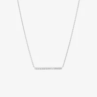1/5 CT. Natural White Diamond Sterling Silver Bar 2-pc. Jewelry Set