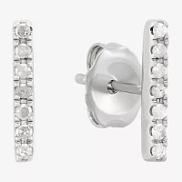 1/5 CT. Natural White Diamond Sterling Silver Bar 2-pc. Jewelry Set