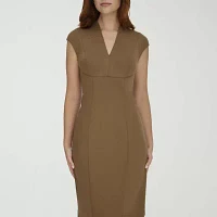 Marc New York Womens Short Sleeve Sheath Dress