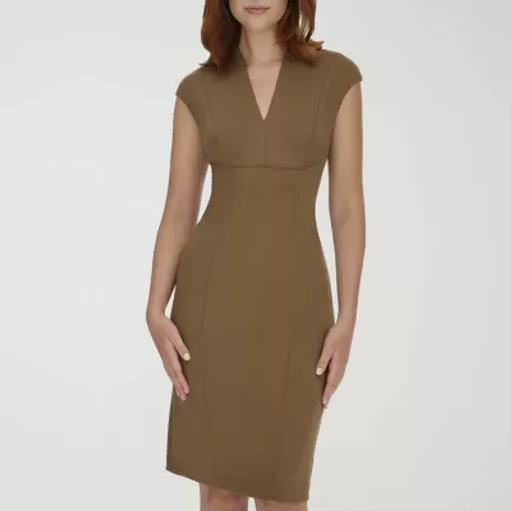 Marc New York Womens Short Sleeve Sheath Dress