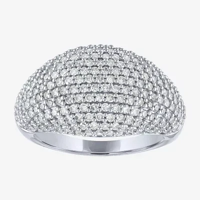 Diamond Addiction (G-H / Si2-I1) Womens 1 1/2 CT. T.W. Lab Grown White 10K Gold Cocktail Ring