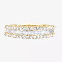 (G-H / Vs2-Si1) 1/2 CT. T.W. Lab Grown White Diamond 10K Gold Anniversary Band