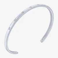 Yes,Please! Womens Diamond Accent White 14K Sterling Silver Cuff Bracelet