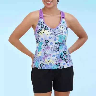 ZeroXposur Floral Tankini Swimsuit Top