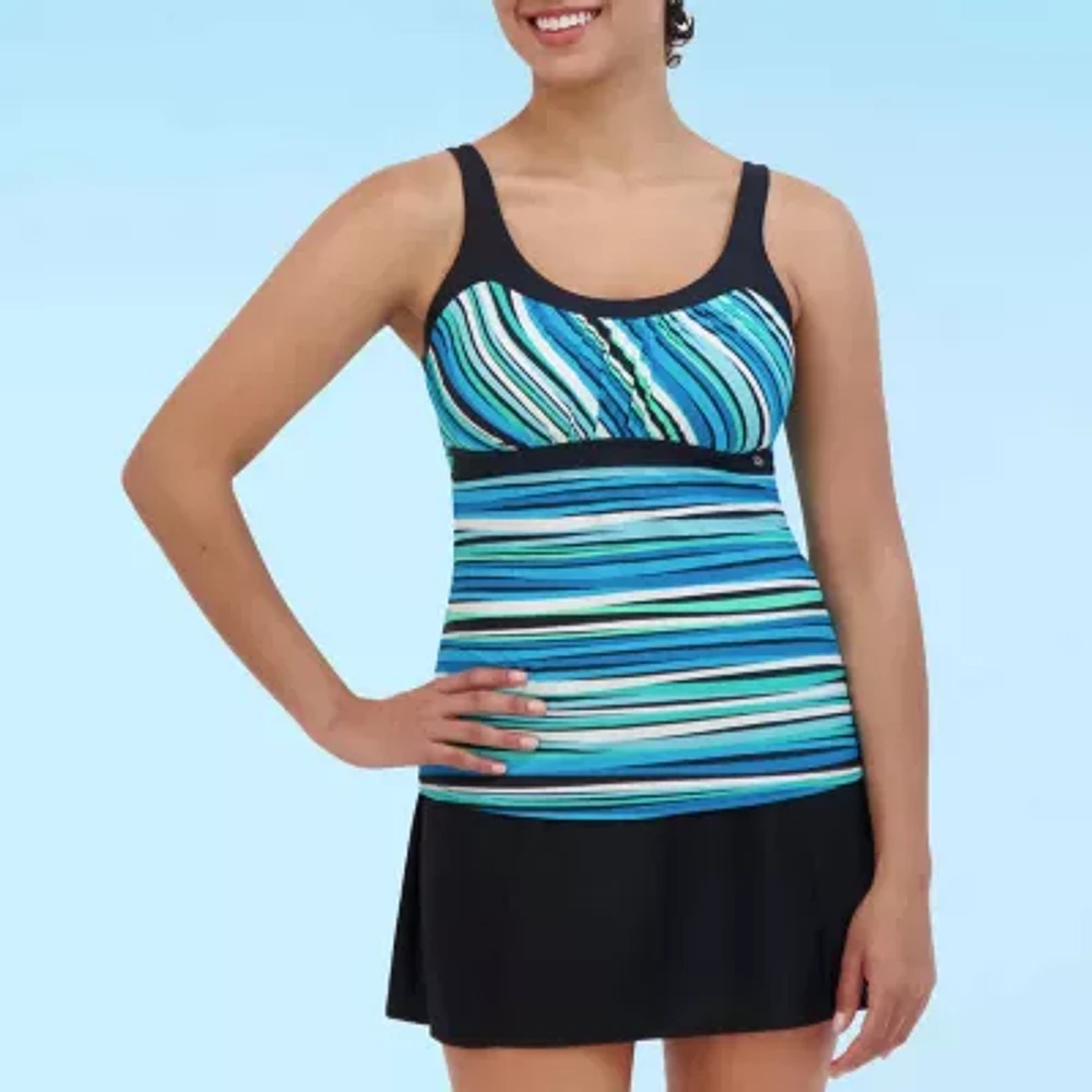 ZeroXposur Striped Tankini Swimsuit Top