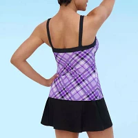 ZeroXposur Plaid Tankini Swimsuit Top