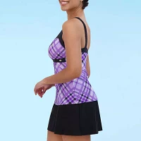 ZeroXposur Plaid Tankini Swimsuit Top