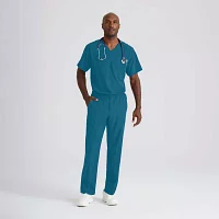 Skechers Sk0112 Structure 1-Pocket Mens Big and Tall V Neck Short Sleeve Tag Free Stretch Fabric Moisture Wicking Scrub Top