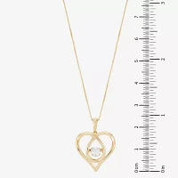 (H-I / Si1-Si2) Womens 1/3 CT. T.W. Lab Grown White Diamond 10K Gold Heart Pendant Necklace