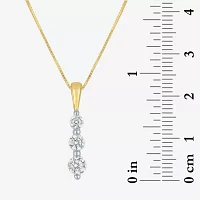 (G-H / Si2-I1) Womens 1/3 CT. T.W. Lab Grown White Diamond 10K Gold 16 Inch Pendant Necklace