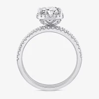 Signature By Modern Bride (F / VS2) Womens 2 CT. T.W. Lab Grown White Diamond 10K or 14K Gold Oval Side Stone Bridal Set