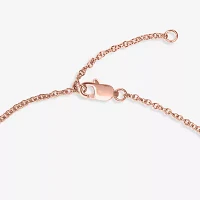 14K Rose Gold Over Silver 10 Inch Solid Cable Star Ankle Bracelet