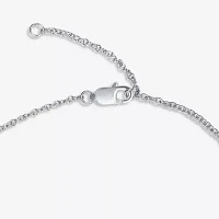 Love Sterling Silver 10 Inch Solid Cable Heart Ankle Bracelet