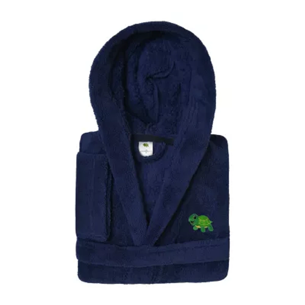 Linum Home Textiles Plush Turtle Little & Big Girls Long Sleeve Bathrobe