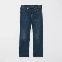 Thereabouts Little & Big Boys Adjustable Waist Stretch Fabric Slim Straight Leg Jean