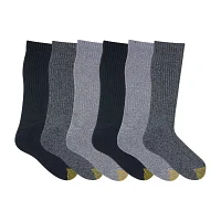Gold Toe Harrington 6 Pair Big and Tall Crew Socks Mens