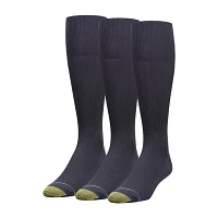 Gold Toe Metropolitan Dress 3 Pair Over the Calf Socks Mens