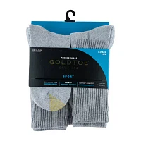 Gold Toe Athletic Sport 6 Pair Crew Socks Mens