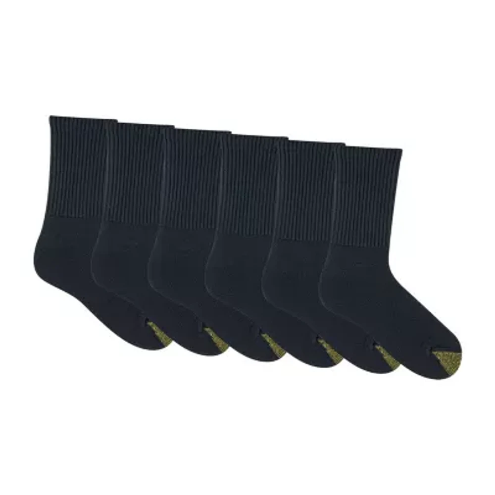 Gold Toe Athletic Sport Short 6 Pair Crew Socks Mens