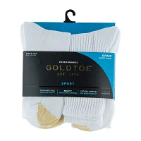 Gold Toe Athletic Sport Short 6 Pair Crew Socks Mens