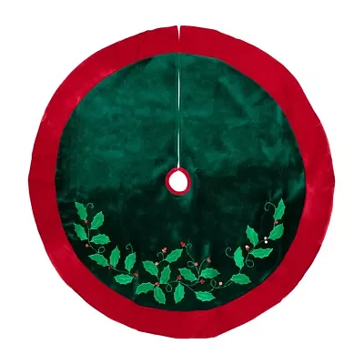 Northlight Dark Green Velveteen Indoor Tree Skirt