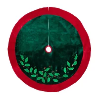 Northlight Dark Green Velveteen Indoor Tree Skirt