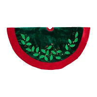 Northlight Dark Green Velveteen Indoor Tree Skirt