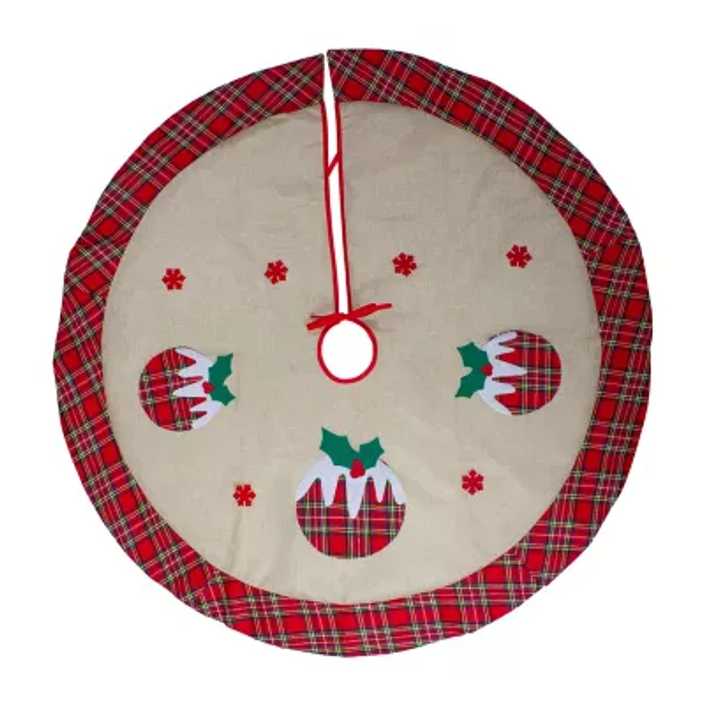 Northlight 48in Plaid With Puddings Indoor Tree Skirt