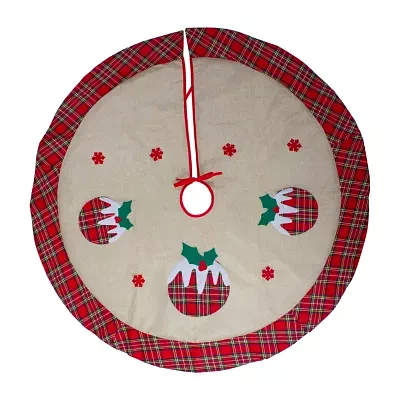 Northlight 48in Plaid With Puddings Indoor Tree Skirt