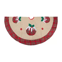 Northlight 48in Plaid With Puddings Indoor Tree Skirt