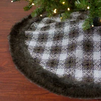 Northlight 48in Plaid Faux Fur Indoor Tree Skirt