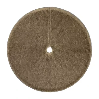 Northlight 48in Brown Wolf Fur Indoor Tree Skirt