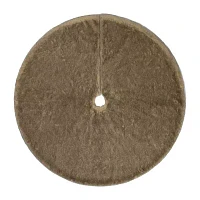 Northlight 48in Brown Wolf Fur Indoor Tree Skirt