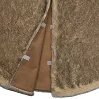 Northlight 48in Brown Wolf Fur Indoor Tree Skirt