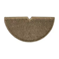 Northlight 48in Brown Wolf Fur Indoor Tree Skirt