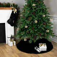 Northlight 48in Black Sable Fur Indoor Tree Skirt