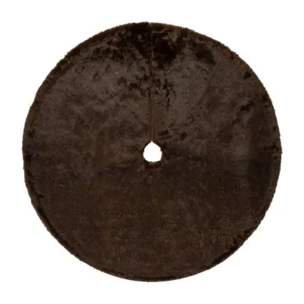 Northlight 48in Brown Mink Fur Indoor Tree Skirt