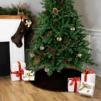 Northlight 48in Brown Mink Fur Indoor Tree Skirt