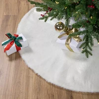 Northlight 48in Faux Polar Bear Fur Indoor Tree Skirt