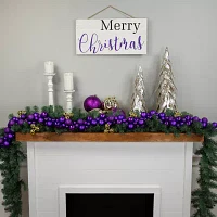 Northlight 6ft Purple Finish Ball Indoor Christmas Garland