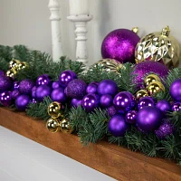 Northlight 6ft Purple Finish Ball Indoor Christmas Garland