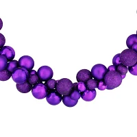 Northlight 6ft Purple Finish Ball Indoor Christmas Garland