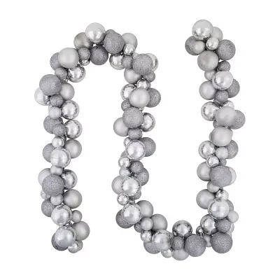 Northlight 6ft Silver Ball Finish Christmas Indoor Garland